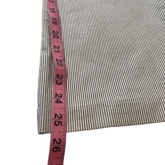 Free People Florence Crop Flare Railroad Stripe Pants Blue White Size Medium - Picture 10 of 14